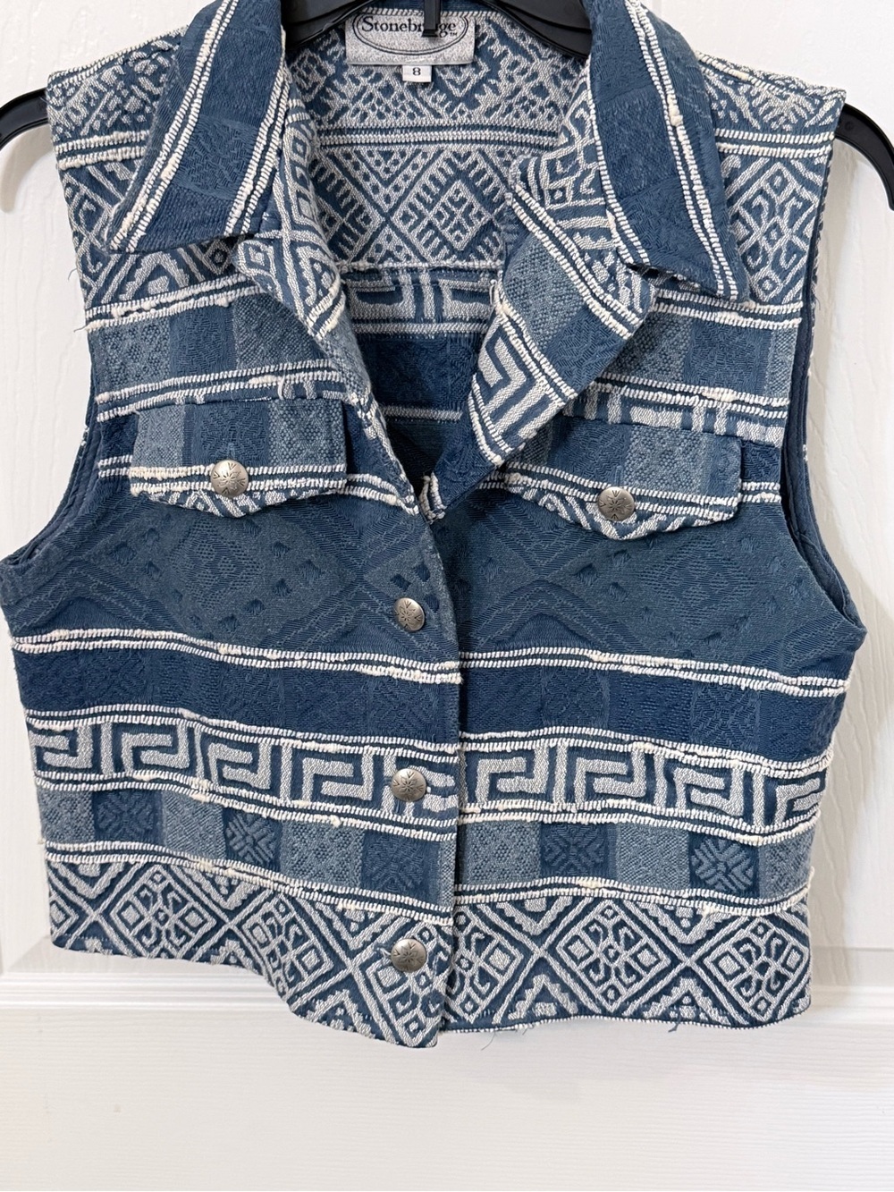 Stonebridge Navy Textured Patterned Vest